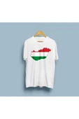 Oversize Hungary / Macaristan Haritası tasarım unisex T-shirt thumbnail 2