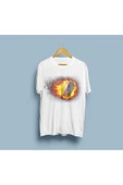 Oversize Burning Ball Tasarım Unisex T-shirt thumbnail 2