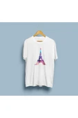 Oversize Eyfel Kulesi / Eiffel Tower Tasarım unisex T-shirt thumbnail 2
