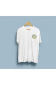 Oversize Lotus Çiçeği cep tasarım unisex T-shirt thumbnail 7
