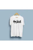 Oversize New York yazılı unisex T-shirt thumbnail 2
