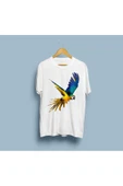 Oversize Amerikan Papağanı Tasarım Unisex T-shirt thumbnail 2