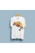 Oversize Kuşlar Tasarım Unisex T-shirt thumbnail 3
