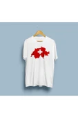 Oversize Switzerland / İsviçre Bayrağı ve Haritası tasarım unisex T-shirt thumbnail 8