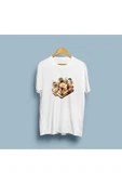 Oversize Kahvaltı / Breakfast Tasarım unisex T-shirt thumbnail 4