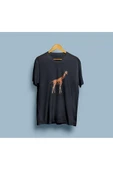 Oversize Zürafa Tasarım unisex T-shirt thumbnail 7