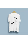 Oversize Yarasa baskılı tasarım t-shirt thumbnail 2