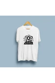 Oversize Fabrika / Ağır sanayi tasarım unisex T-shirt thumbnail 2