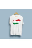 Oversize Hungary / Macaristan Haritası tasarım unisex T-shirt thumbnail 1