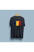 Oversize Romania / Romanya Bayrağı ve Haritası tasarım unisex T-shirt thumbnail 6