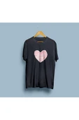 Oversize Pastel Kalp Tasarım Unisex T-shirt thumbnail 7
