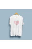 Oversize Pastel Kalp Tasarım Unisex T-shirt thumbnail 2
