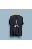 Oversize Eyfel Kulesi / Eiffel Tower Tasarım unisex T-shirt thumbnail 5