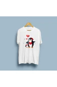 Oversize Kalpli Penguenler Tasarım unisex T-shirt thumbnail 1