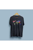 Oversize Bayraklı Dünya Haritası Baskılı Unisex T-shirt thumbnail 5