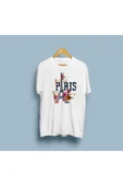 Oversize Paris Yazılı Eyfel Kulesi 2 Baskılı Tasarım Unisex T-shirt thumbnail 2