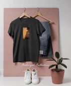 Oversize kahverengi ahşap tahta Tasarımlı Unisex T-Shirt thumbnail 6