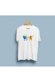 Oversize Adventure Time Finn ve Jake Tasarım Unisex T-Shirt thumbnail 4