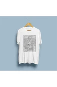 Oversize Mona Lisa Karalama Çizim Unisex T-shirt thumbnail 1