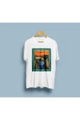 Oversize Çığlık Tablosu Ve Simpsonlar Tasarım Unisex T-shirt thumbnail 2