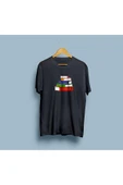 Oversize Kitaplar Baskılı Unisex T-shirt - 6