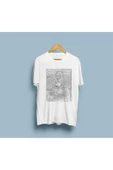 Oversize Mona Lisa Karalama Çizim Unisex T-shirt thumbnail 2
