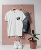 Oversize mavi kollu araba jantı Cep Tasarımlı Unisex T-Shirt thumbnail 5