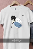 Oversize L Anime Death Note Mangaka Homo Sapiens  Tasarımlı Unisex T-Shirt thumbnail 2