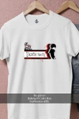 Oversize Light Yagami Ryuk Death Note Drawing  Tasarımlı Unisex T-Shirt thumbnail 8