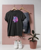 Oversize Neon Kurt İllüstrasyonu Tasarımlı Unisex T-Shirt thumbnail 6