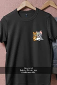 Oversize Tom Kedi ve Jerry Fare Cep Tasarımlı Unisex T-Shirt thumbnail 11