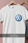 Oversize Volkswagen Mavi Logo Cep Tasarımlı Unisex T-Shirt thumbnail 8