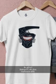Oversize Tokyo Ghoul Kaneki Ken Mask  Tasarımlı Unisex T-Shirt thumbnail 2