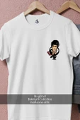 Oversize Cartoon Bruce Lee Cep Tasarımlı Unisex T-Shirt thumbnail 8