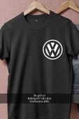 Oversize Vw - Volkswagen Simple Logo Cep Tasarımlı Unisex T-Shirt thumbnail 5