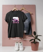 Oversize mor araba oto yıkama Tasarımlı Unisex T-Shirt thumbnail 4