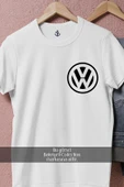 Oversize Vw - Volkswagen Simple Logo Cep Tasarımlı Unisex T-Shirt thumbnail 2