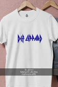 Oversize Def Leppard Logo(4)  Tasarımlı Unisex T-Shirt thumbnail 2