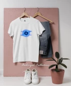 Oversize Light Eye Science and Technology blue effect  Tasarımlı Unisex T-Shirt thumbnail 1