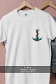 Oversize Deniz Çapası  Anchor  Cep Tasarımlı Unisex T-Shirt - 8