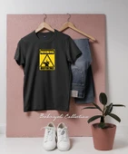 Oversize dikkat yüksek voltaj  Tasarımlı Unisex T-Shirt thumbnail 4