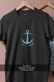 Oversize Mavi Çapa  Von Boyage Anchor  Tasarımlı Unisex T-Shirt thumbnail 11