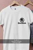 Oversize Skoda Logo Cep Tasarımlı Unisex T-Shirt thumbnail 2