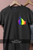 Oversize Lgbt Colors Hand Cep Tasarımlı Unisex T-Shirt thumbnail 5