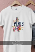 Oversize Eyfel Kulesi Ve Paris Yazısı  Tasarımlı Unisex T-Shirt thumbnail 8