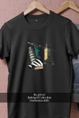 Oversize Pisa _ Eyfel Ve Özgürlük Heykeli  Tasarımlı Unisex T-Shirt thumbnail 5