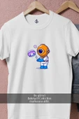 Oversize İnci Bulan Mini Dalgıç  Tasarımlı Unisex T-Shirt thumbnail 8