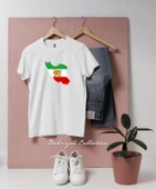 Oversize İran Büyük İran Bayrağı Haritası  Tasarımlı Unisex T-Shirt thumbnail 7