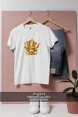 Oversize Ganesha Ganesh Chaturthi Illustration Gold  Tasarımlı Unisex T-Shirt thumbnail 7