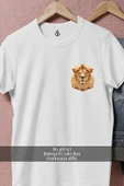 Oversize Aslan Vektörel  Cep Tasarımlı Unisex T-Shirt thumbnail 2